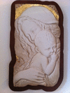CUADRO PLATA CON ALABASTRO + PAN DE ORO 33,5CMX19,5CM ARB &234 