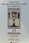CAT�LOGO ARCHIVO DIOCESANO N�33 SIGLO XVIII